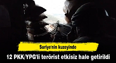 Suriye'nin kuzeyinde 12 PKK/YPG'li terörist etkisiz hale getirildi