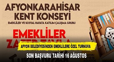 TAVLA TURNUVASI İÇİN BAŞVURULAR 16 AĞUSTOS’TA SONA ERİYOR