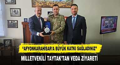 TAYTAK'TAN KOMUTAN ÖNER'E VEDA ZİYARETİ
