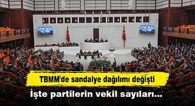 TBMM'de sandalye dağılımı değişti: İşte partilerin vekil sayıları...