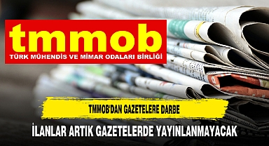 TMMOB'dan Gazetelere Darbe İlanlar Artık Gazetelerde Yayınlanmayacak