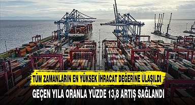 TÜM ZAMANLARIN EN YÜKSEK İHRACAT DEĞERİNE ULAŞILDI