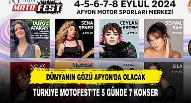 TÜRKİYE MOTOFEST'TE 5 GÜNDE 7 KONSER
