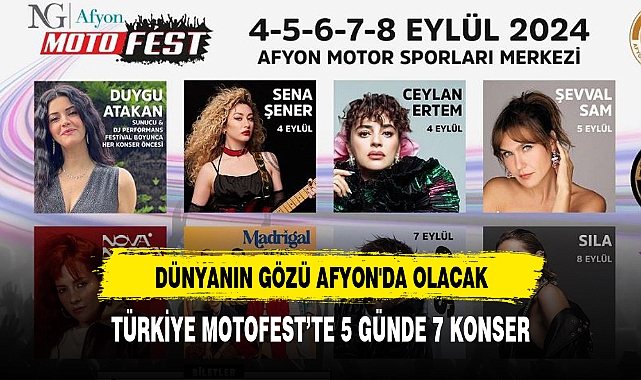 TÜRKİYE MOTOFEST'TE 5 GÜNDE 7 KONSER