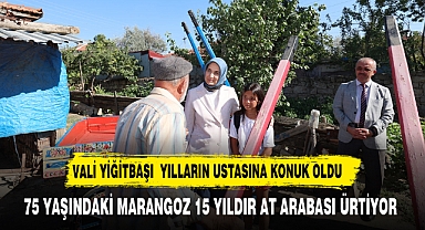 VALİ YİĞİTBAŞI, 75 YAŞINDAKİ MARANGOZ USTASI RÜŞTÜ DENİZ'İN ATÖLYESİNİ ZİYARET ETTİ