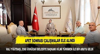 VALİ YİĞİTBAŞI, ESKİ ÜSKÜDAR BELEDİYE BAŞKANI HİLMİ TÜRKMEN İLE BİR ARAYA GELDİ