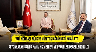 Vali Yiğitbaşı, Mülkiye Müfettişi Görükmez’i Kabul Etti