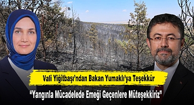 Vali Yiğitbaşı’ndan Bakan Yumaklı’ya Teşekkür