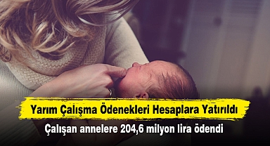Yarım Çalışma Ödenekleri Hesaplara Yatırıldı: Çalışan annelere 204,6 milyon lira ödendi