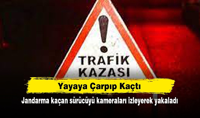 Yayaya Çarpıp Kaçtı: Jandarma kaçan sürücüyü kameraları izleyerek yakaladı