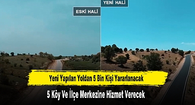 Yeni Yapılan Yoldan 5 Bin Kişi Yararlanacak