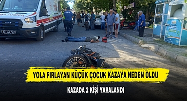 Yola Fırlayan Küçük Çocuk Kazaya Neden Oldu