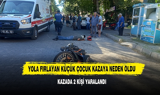 Yola Fırlayan Küçük Çocuk Kazaya Neden Oldu