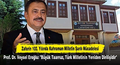 Zaferin 102. Yılında Kahraman Milletin Şanlı Mücadelesi!  Prof. Dr. Veysel Eroğlu: "Büyük Taarruz, Türk Milletinin Yeniden Dirilişidir"