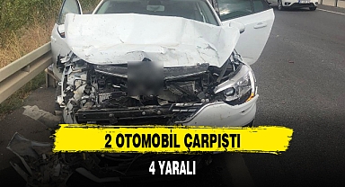 2 OTOMOBİL ÇARPIŞTI: 4 YARALI