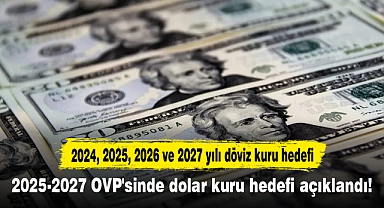 2025-2027 OVP'sinde dolar kuru hedefi açıklandı! 2024, 2025, 2026 ve 2027 yılı döviz kuru hedefi