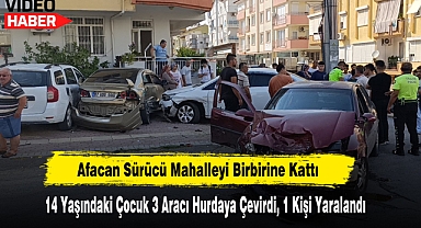 Afacan Sürücü Mahalleyi Birbirine Kattı