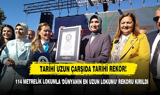 Afyon'da 114 Metrelik Lokumla 'Dünyanın En Uzun Lokumu' Rekoru Kırıldı