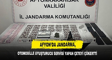 Afyon’da Jandarma, Otomobille Uyuşturucu Servisi Yapan Çeteyi Çökertti