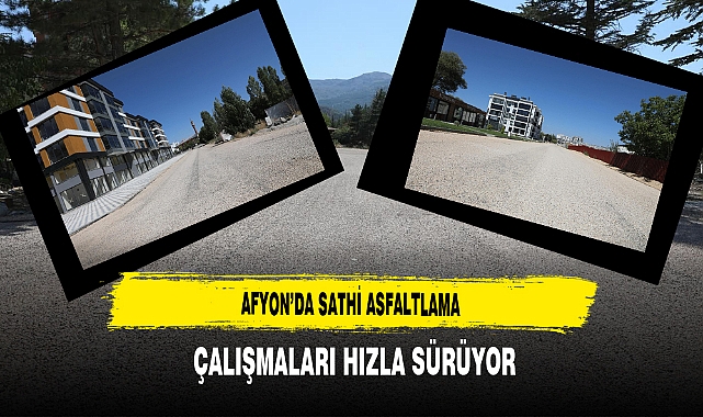 Afyon’da Sathi Asfaltlama Çalışmaları Hızla Sürüyor