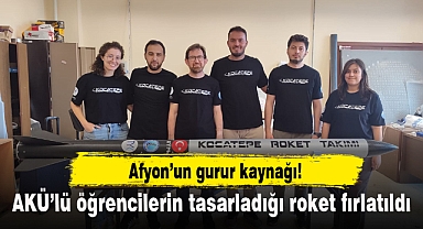 Afyon’un gurur kaynağı...AKÜ’lü öğrencilerin tasarladığı roket fırlatıldı!