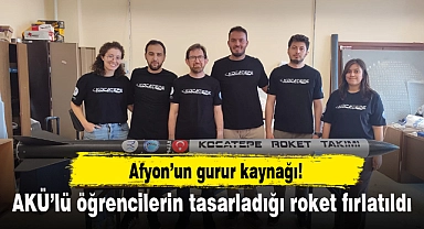 Afyon’un gurur kaynağı...AKÜ’lü öğrencilerin tasarladığı roket fırlatıldı!