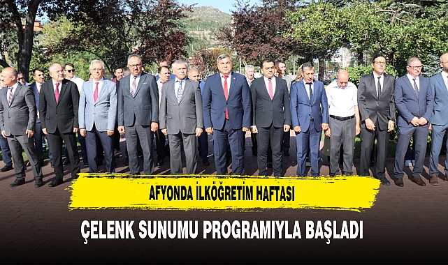 Afyonda İlköğretim Haftası Çelenk Sunumu Programıyla Başladı