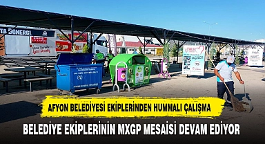 Afyonkarahisar Belediyesi Temizlik Görevlileri MXGP Alanında Mesaiye Devam Ediyor