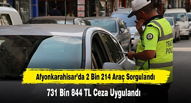 Afyonkarahisar’da 2 Bin 214 Araç Sorgulandı 731 Bin 844 TL Ceza Uygulandı