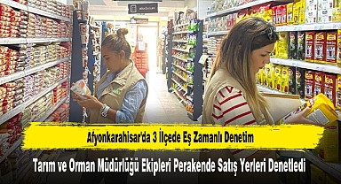 Afyonkarahisar'da 3 İlçede Eş Zamanlı Denetim