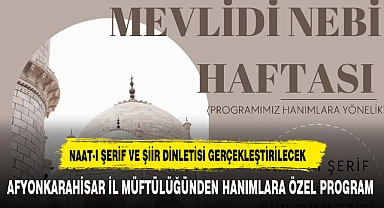 Afyonkarahisar İl Müftülüğü'nden Hanımlara Özel Program
