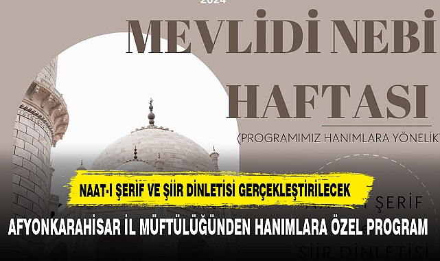 Afyonkarahisar İl Müftülüğü'nden Hanımlara Özel Program