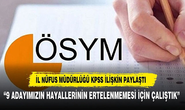 Afyonkarahisar İl Nüfus Müdürlüğü  KPSS Adaylarının hayalleri için çalıştı