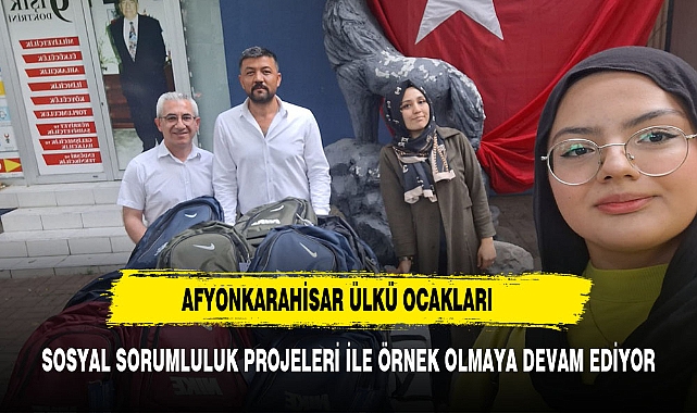 AFYONKARAHİSAR ÜLKÜ OCAKLARI SOSYAL SORUMLULUK PROJELERİ İLE ÖRNEK OLMAYA DEVAM EDİYOR.