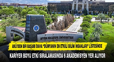 AKÜ’den Bir Başarı Daha “Dünyanın En Etkili Bilim İnsanları” Listesinde