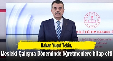Bakan Tekin, Mesleki Çalışma Döneminde öğretmenlere hitap etti