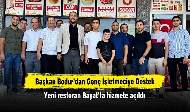 Başkan Bodur’dan Genç İşletmeciye Destek