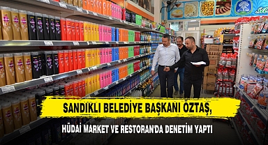 Başkan Öztaş, Hüdai Market Ve Restoran'da Denetim Yaptı