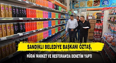 Başkan Öztaş, Hüdai Market Ve Restoran'da Denetim Yaptı