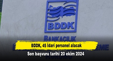 BDDK, 45 İdari personel alacak: Son başvuru tarihi 20 ekim 2024