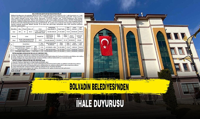 Bolvadin Belediyesi’nden İhale Duyurusu