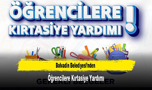 Bolvadin Belediyesi’nden Öğrencilere Kırtasiye Yardımı