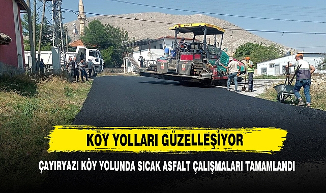 Çayıryazı Köy Yolunda Sıcak Asfalt Çalışmaları Tamamlandı