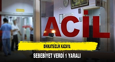 Dikkatsizlik Kazaya Sebebiyet Verdi 1 Yaralı
