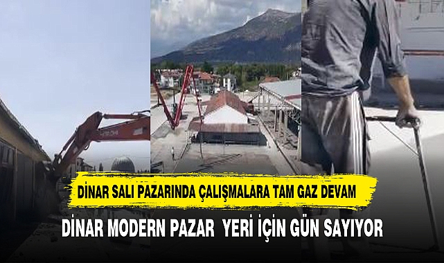 DİNAR SALI PAZARINDA ÇALIŞMALARA TAM GAZ DEVAM