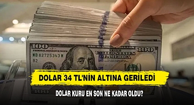 Dolar 34 Tl'nin Altına Geriledi