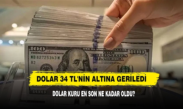 Dolar 34 Tl'nin Altına Geriledi