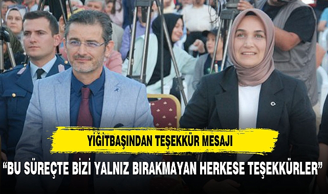 DR YİĞİTBAŞINDAN TEŞEKKÜR MESAJI