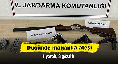 Düğünde maganda ateşi: 1 yaralı, 3 gözaltı