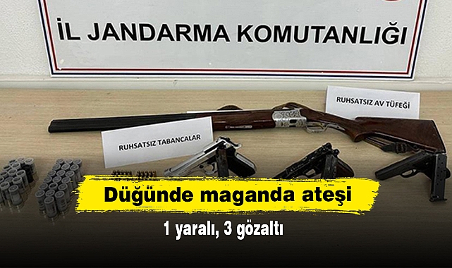 Düğünde maganda ateşi: 1 yaralı, 3 gözaltı